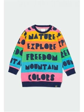 Kids Multicolor 'Nature Explore' Graphic Fleece Dress